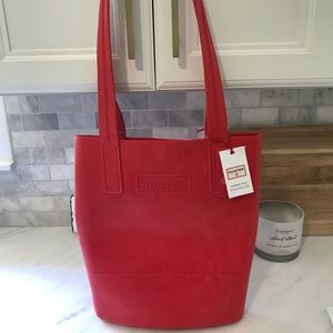 NWT Hunter for Target Red Rubber Tote Bag